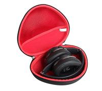 Hermitshell Hard Travel Case for DOQAUS Bluetooth Headphones Over Ear(Only case) (Black+Inner red)