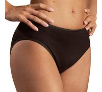 HERMKO 1031 Pack of 4 Women's Briefs Basic Made of 100% Organic Cotton, with Elastic hems, Colour:Black, Size:10/12 (S)