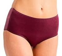 HERMKO 1150 - Basic maxi women's brief 4 pair pack in 100% bio-cotton, Colour:bordeaux, Size:10/12 (S)