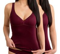 HERMKO 17580 Pack of 2 Women's Bra-top/Vest with Integrated Bustier