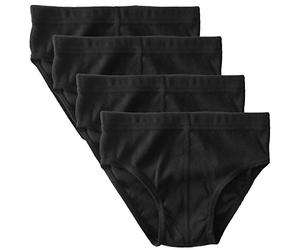 HERMKO 2850 4-pack plain boys' briefs with elasticated waistband in 100% bio-cotton