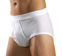 HERMKO 3240 Pack of 3 Men's Y-Fronts fine-Ribbed, Made of 100% bio-Cotton, Many Colours, Size:Small, Mehrfarbig (Sortimente):White