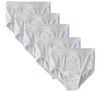 HERMKO 3240 pack of 5, men's Y-fronts with comfortable waistband, briefs made of 100% European fine-ribbed cotton ('classic shape'), underwear certified in accordance with OEKO-TEX 100, Taille:10 (XXXXXXL);Couleur:blanc