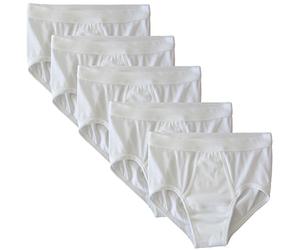 HERMKO 3240 pack of 5, men's Y-fronts with comfortable waistband, briefs made of 100% fine-ribbed organic cotton ('classic shape'), underwear certified in accordance with OEKO-TEX 100
