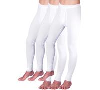 HERMKO 3540 Pack of 3 Long Johns for Men, 100% Organic Cotton