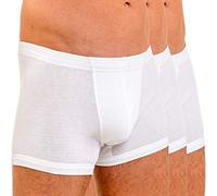 HERMKO 3901 3-Pack Men's Boxer Shorts in 100% Organic Cotton, Size:8X-Large, Colour:White