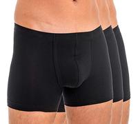 HERMKO 3901 3-Pack Men's Boxer Shorts in 100% Organic Cotton, Size:Medium, Colour:Black