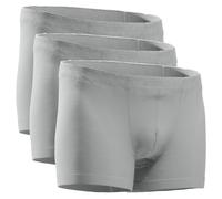 HERMKO 3901 3-Pack Men's Boxer Shorts in 100% Organic Cotton, Size:Small, Colour:Grey