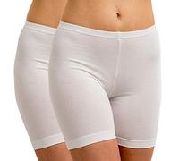 HERMKO 5780 2 Pack of Women's Long Underwear - Knee Length longjohns, Colour:White, Size:22/24 (XL)