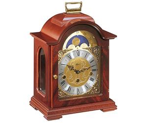 Hermle Debden Mahogany Mechanical Table Clock with Moon Phase 22864-070340
