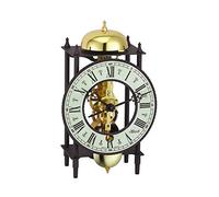 Hermle Mechanical Mantel Clock - Skeleton Dial - Wrought Iron - Strike on Hour Black