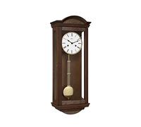 Hermle Pendulum Wall Clock in Burl Wood Look 71001-030141 1/2 Hour Stroke Brown 66 cm x 25 cm x 14 cm
