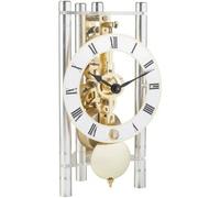 Hermle Table Clock, Aluminium, Silver, 19,5cm x 11cm x 9cm, 23023-X40721