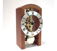 Hermle Table Clock, Wood, Cherry Brown, 18cm x 9cm x 11cm