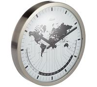 Hermle Wall Clock, Stainless Steel, Silver, Ø 30cm x 5cm