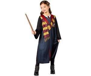 Hermoine Deluxe Robe Kit Harry Potter Girls Licensed Fancy Dress Costume + Wand