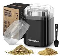 Hermolante HE-5S126 Herb Spice Grinder, Stainless Steel, Black