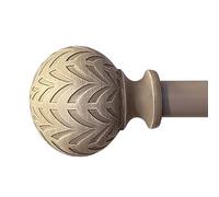 Hermosa 26-48" Adjustable Curtain Pole Set, 5/8" Diameter, Weathered Grey