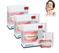 Hermsa Multi-functional Shaping Silicone Denture Set - Medical Grade Suction Fit Dentures, Effective Denture Teeth Reline Kit, Complete Full Denture Solution, Easy Use (3PCS)