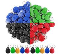 HERNAS 100pcs 125KHz RFID Key Fob Access Control Card, Waterproof ABS Electric Lock Keys, EM4100 Card, ISO14443A Compliant, Read Only