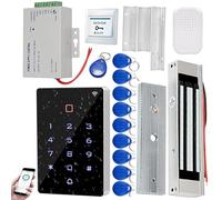 HERNAS Smart Access Control System Kit, IP68 Outdoor Waterproof Door Lock, Tuya APP Remote Control, with 180KG Magnetic Lock and Door Bell, Unlocking Logs Traceable