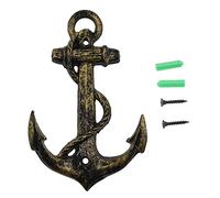 HERNGEE Nautical Anchor Hooks Antique Bronze Cast Iron Decorative Wall Hook, Treasures of The Caribbean Islands