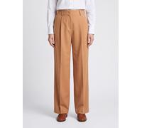 HERNO High-Waisted Technical Fabric Palazzo Trousers with Pleats - Size: 42 - female