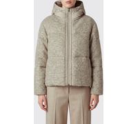 HERNO Short Hooded Down Jacket in Wool and Alpaca Bouclé with Sequins - Size: 46 - female