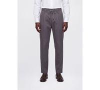 HERNO Slim Fit Cotton Trousers with Drawstring Waist and Belt Loops - Size: XL - male