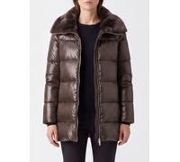 HERNO Water-Repellent Quilted Nylon Short Down Jacket with Fur Collar - Size: 44 - female