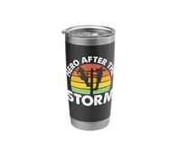 Hero After The Storm Electric Cable Lineman Stainless Steel Insulated Tumbler