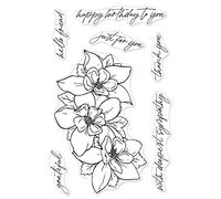 Hero Arts CM674 Wild Columbine Clear Stamp Set