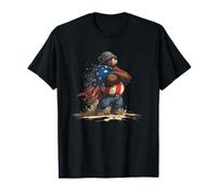 Hero Bear with America Cape for USA Bears Lovers T-Shirt