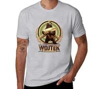 Hero Bear Wojtek Hip Hops Tops Funny T-Shirt Korean Fashion Men Grey L