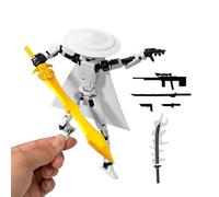 Hero Build Model Kit, Movable Joint Assembly Set, Compact 15cm Figure with Flex System, Durable Abs Craft Structure, Anime Style Display Pose, Kids Gift Play Collection Pack Premium