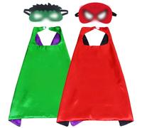 Hero Capes Masks for Kids, Kids Super Cape Costume, Party Hero Capes with Masks Toys for Children - 2PCS
