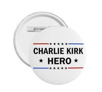 Hero Charlie Kirk Pins and Button Circle Badges Round Chest Pin