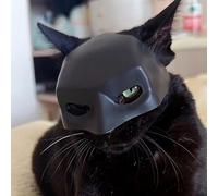 Hero Clown Cat Mask, Black Bat Large Head Shape - For Cats, Suitable for Halloween & Pet Birthdays, Batcat Hat，3D Printed Kitten Cosplay Mask (BAT, M)