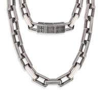 Hero Company Chain Necklace for Men - ‘Invictus Unconquered’ Square Link Stainless Steel Men’s Necklace for Father's Day - Helps Pair Veterans With A Service Dog