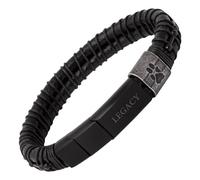Hero Company Leather Bracelet for Men - ‘Loyal Friend Morse Code’ Dog Memorial Urn Bracelet - Helps Pair Veterans with a Service or Shelter Dog