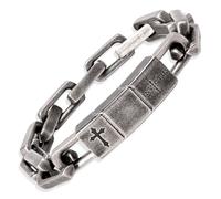 Hero Company Men’s Stainless Steel Bracelet - ‘Invictus Unconquered’ Bracelet for Men - Helps Pair Veterans With A Service Dog or Shelter Dog