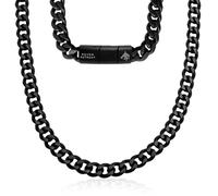 Hero Company Never Retreat Alpha Wolf Black Chain Necklace for Men - Helps Pair Veterans With A Service Dog Or Shelter Dog