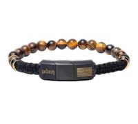 Hero Company Tiger’s Eye Bracelet - American Flag Men’s Beaded Bracelet - Helps Pair Veterans with a Service Dog or Shelter Dog