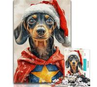 Hero Dachshund 1000 Piece Jigsaw Puzzle for Adults Teens,Staycation Kill Time Every Piece Is Unique - Challenging Family Fun Game 50x75cm