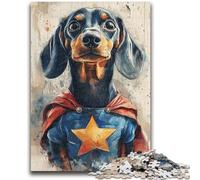 Hero Dachshund Jigsaw Puzzles 1000 Pieces for Adults Teens,Learning Educational Toy for Is Ideal As A Gift for The Whole Family (38x26cm)