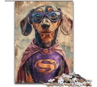 Hero Dachshund Jigsaws 1000 Pieces for Adults, for Age 14+ Fun Games Fun Activities at Home, Birthday Gifts, Travel Gifts (26x38cm)