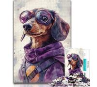 Hero Dachshund Puzzles 1000 Pieces for Teenagers,Help The Brain Exercise Addictive Toys to Cultivate Patience Parent-child Interaction (38x26cm)