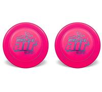 Hero Disc USA Hero Air 235 Dog Disc, Outdoor Dog Toy and Pet Disc, Lightweight Dog Flying Disc Pack of 2 (Pink)