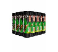 Hero Drawstring Strong Black Bin Bags, 75-85 Litre Heavy Duty & Stretchy Refuse Sacks, Embossed for extra strength, Interleaved (no perforations), Recycled and Tear Resistant - Roll of 12 (12)