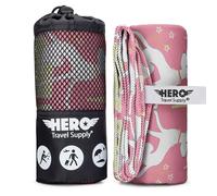 Hero Microfiber Large Beach Towel Compact for Travel (Stay Pawsitive, 40" x 72")